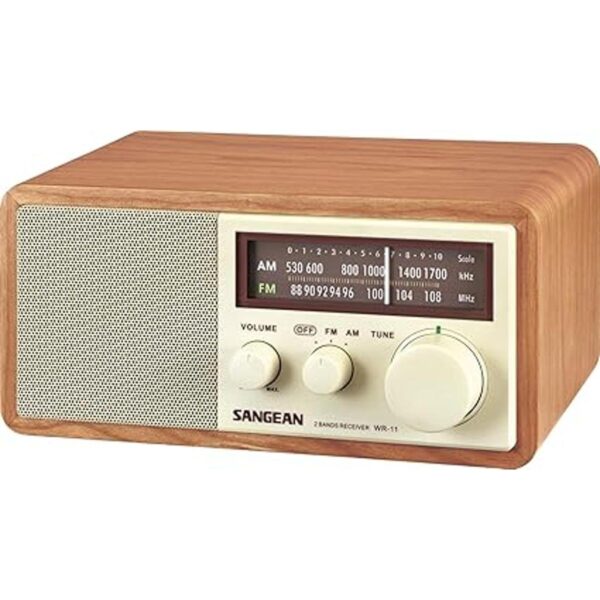 Sangean WR11 Armario de madera AMFM Radio analógica de_2