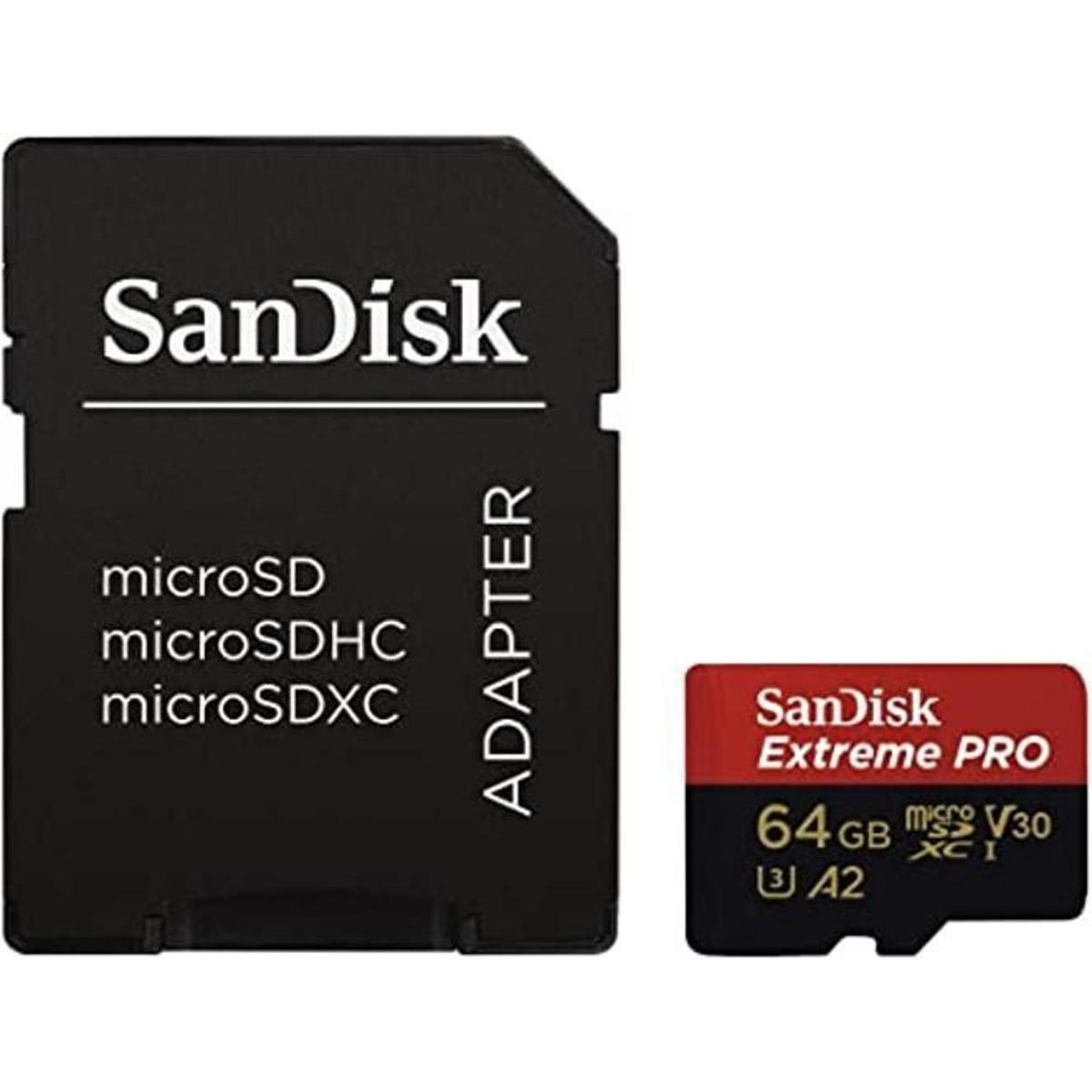 SanDisk Extreme Pro MicroSDXC UHSI U3 A2 V30 64GB