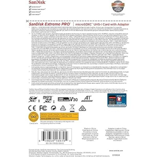 SanDisk Extreme Pro MicroSDXC UHSI U3 A2 V30 64GB_5