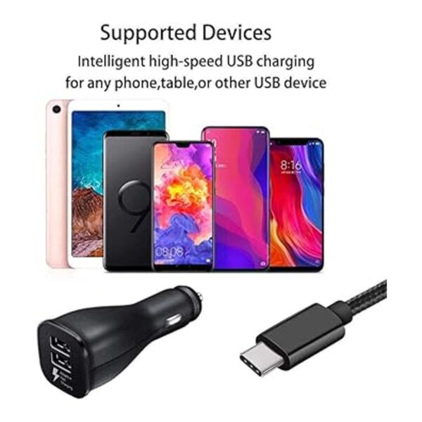 Samsung Fast USB C Cargador de coche de doble puerto con_3