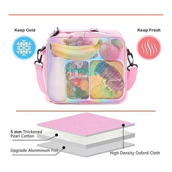 Samhe Lonchera para niños y niñas bolsa de mano aislada_3