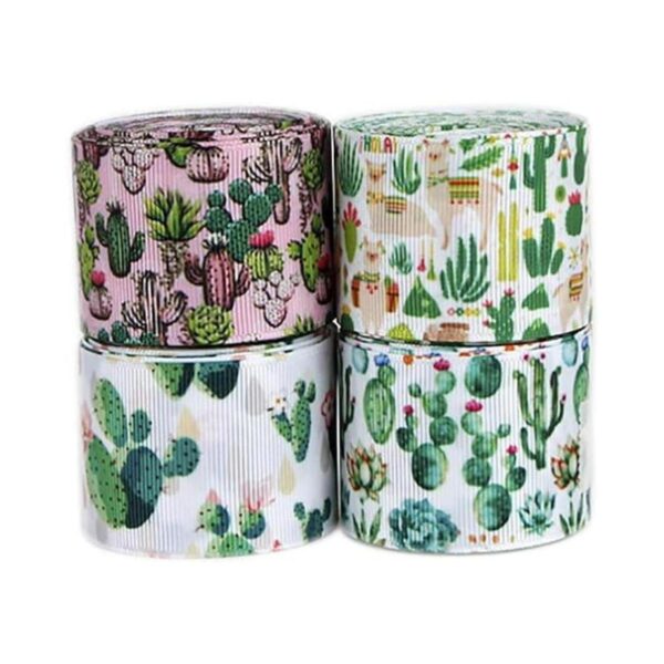 Samanter Cinta de impresión de cactus de 1.5 pulgadas para