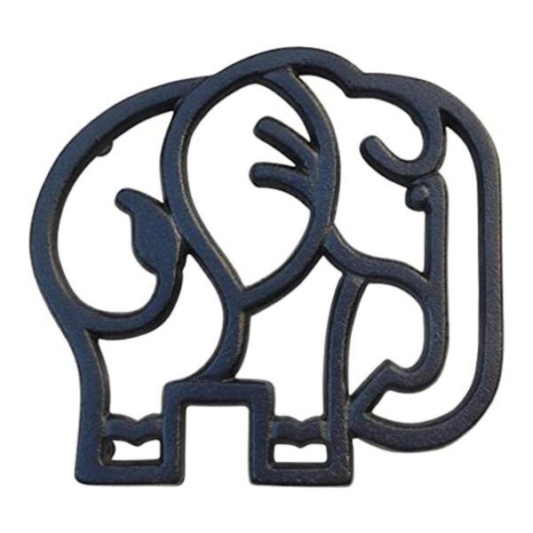 Salvamanteles de hierro fundido de elefante para ollas_1
