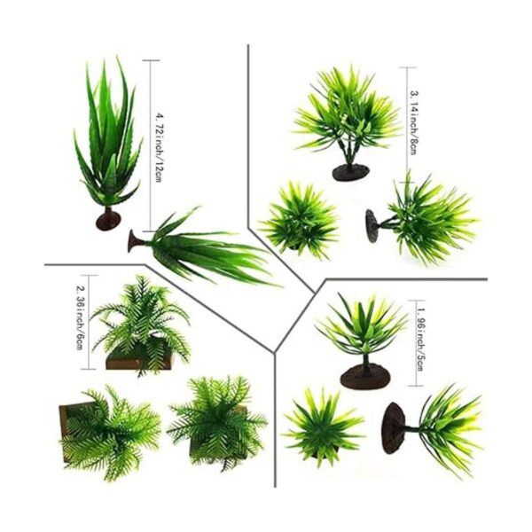 Saktopdeco 16 piezas de árboles en miniatura de plástico