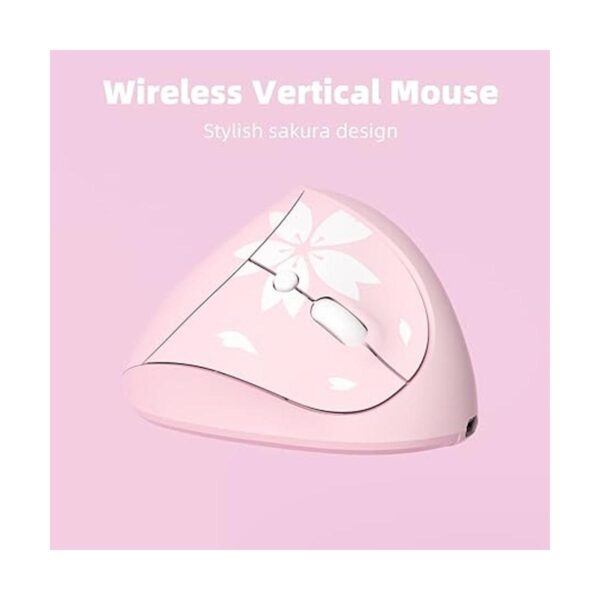 Sakura Cherry Pink Mouse vertical ergonómico inalámbrico_2
