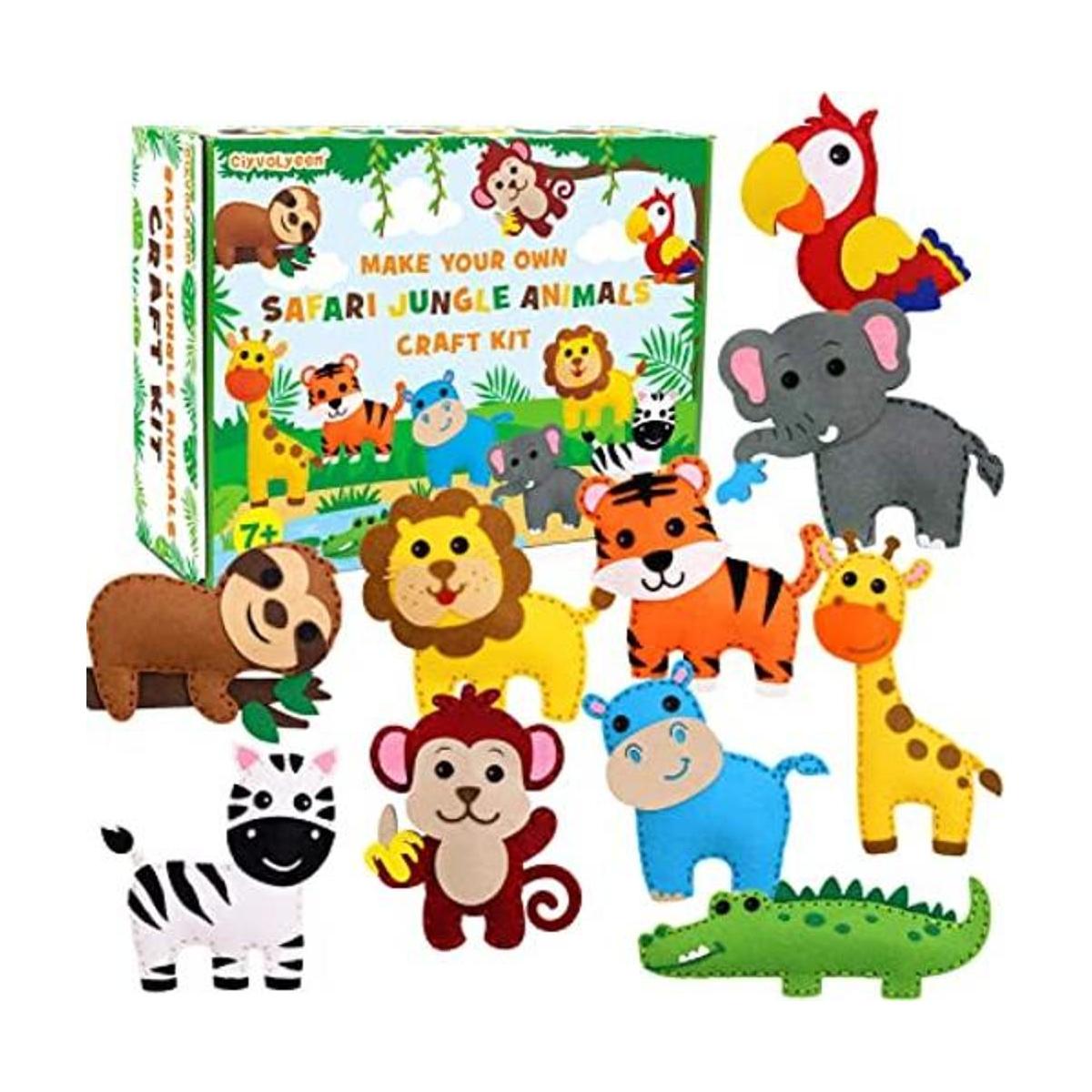 Safari Jungle Animals Sewing Kit Zoo Felt Animal DIY