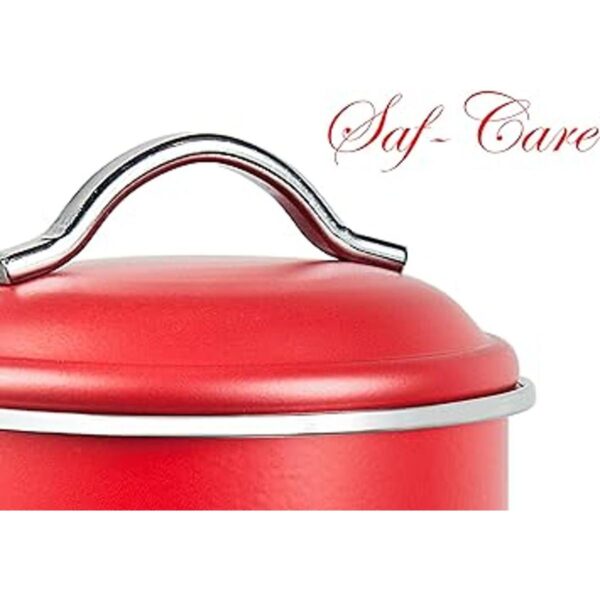 SafCare Juego de 3 botes de cocina de color rojo San