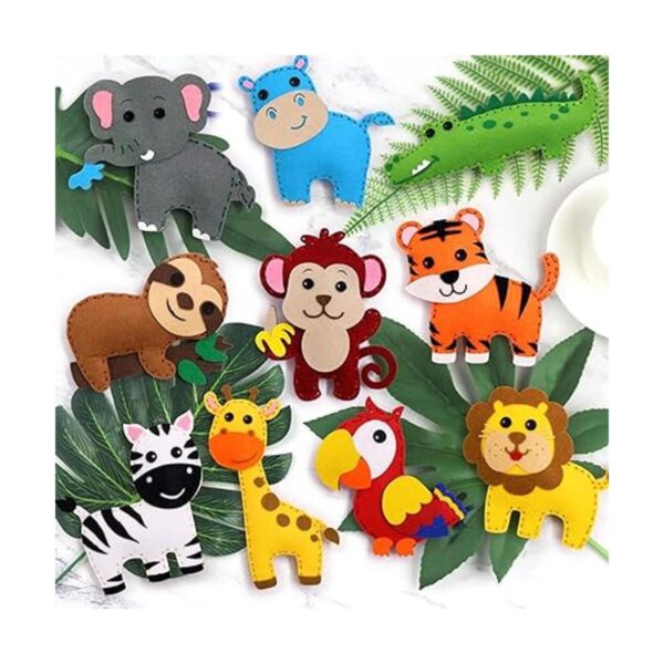 Safari Jungle Animals Sewing Kit Zoo Felt Animal DIY_5