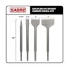 Sabre Tools SDS Plus Juego de cinceles de 4 piezas punta