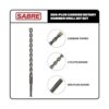 Sabre Tools Juego de brocas SDS Plus de 4 piezas de 12
