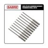 Sabre Tools Paquete de 10 brocas de martillo giratorio SDS