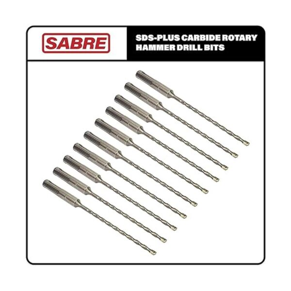 Sabre Tools Paquete de 10 brocas SDS Plus de 532 pulgadas