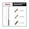 Sabre Tools Paquete de 10 brocas de martillo giratorio SDS
