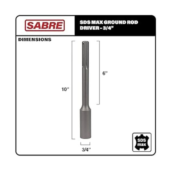 Sabre Tools Broca para barra de tierra SDS MAX de 34