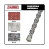 Sabre Tools Broca de martillo giratorio SDS Plus de 118