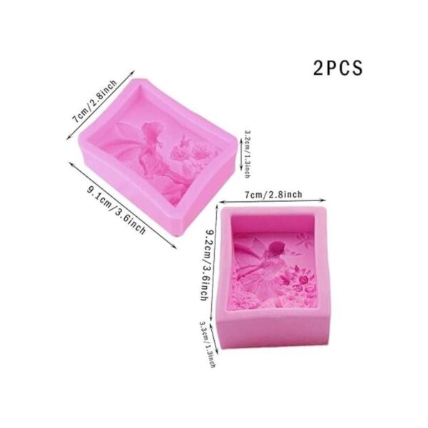 SYW 2 moldes de silicona de ángel libélula mariposa hada_6