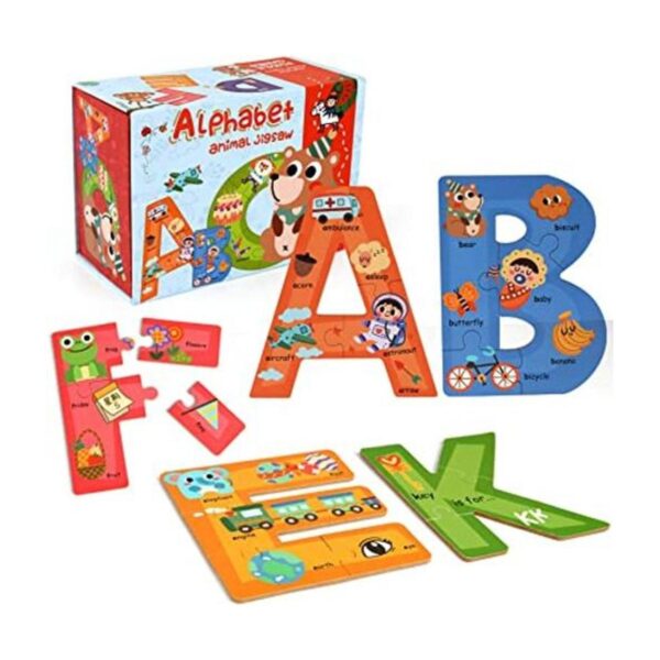 SYNARRY Rompecabezas de madera del alfabeto para niños de_1