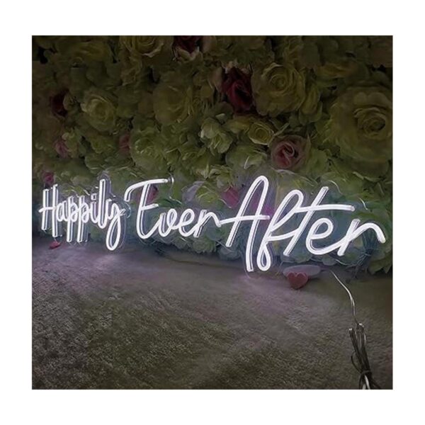 SYLHOME Letrero de luz LED de neón Happily Ever After de_5