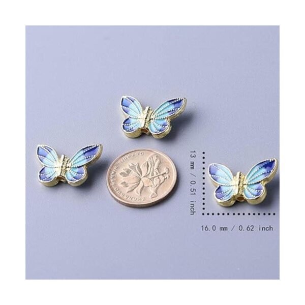 SYBKED 20 piezas Cloisonne Creativity Butterfly Beads Mini_2