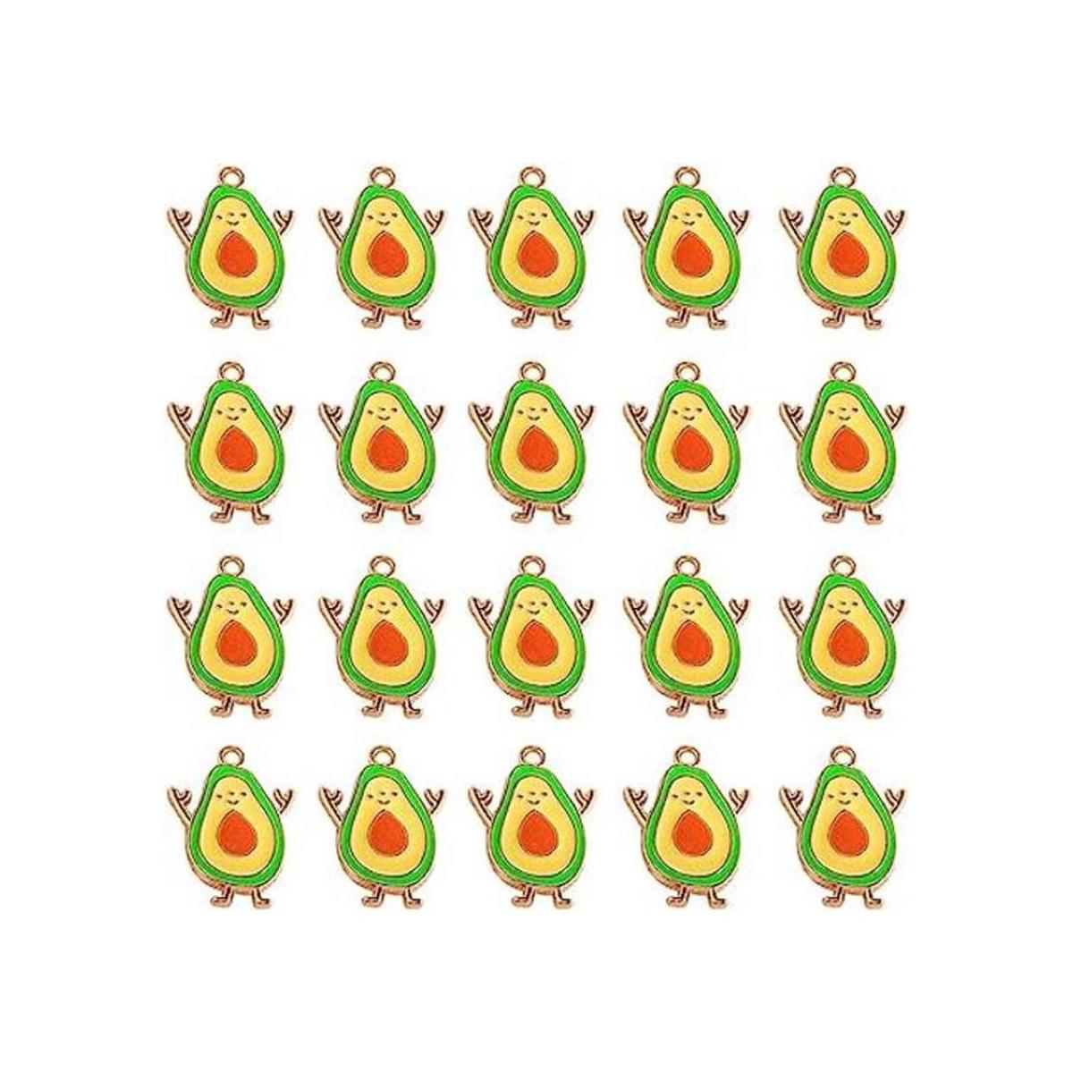 SYBKED Aguacate DIY colgante 20 piezas sonrisa fruta