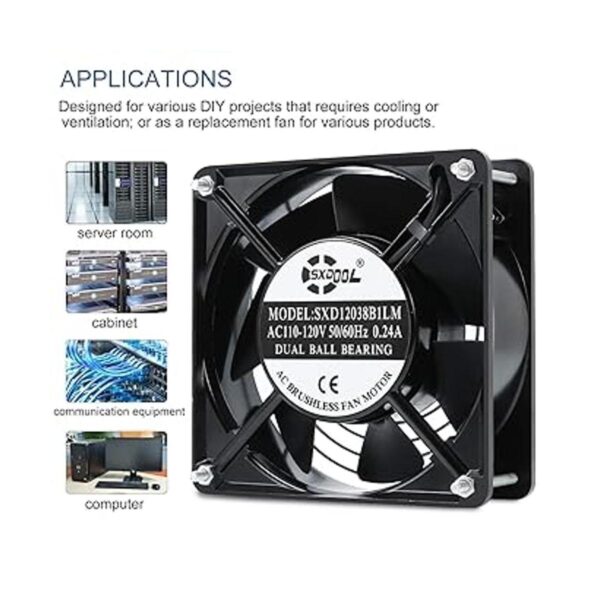 SXDOOL AXIAL ventilador de refrigeración 4.7 in CA 115 V_2