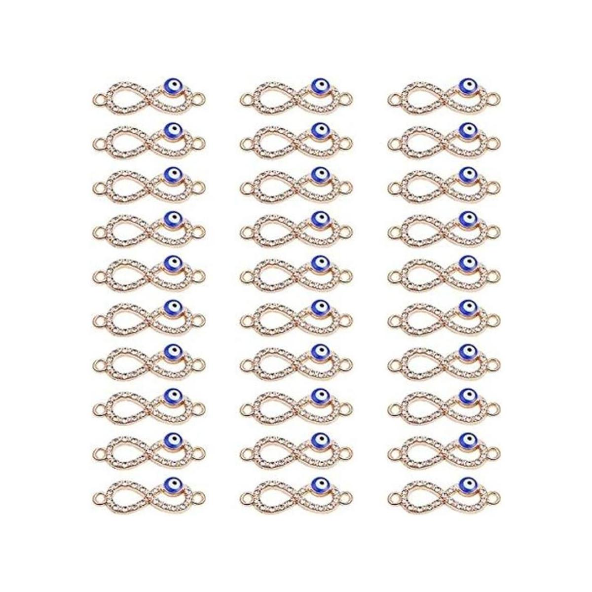 SYBKED Abalorio de conector de mal de ojo 30 piezas de