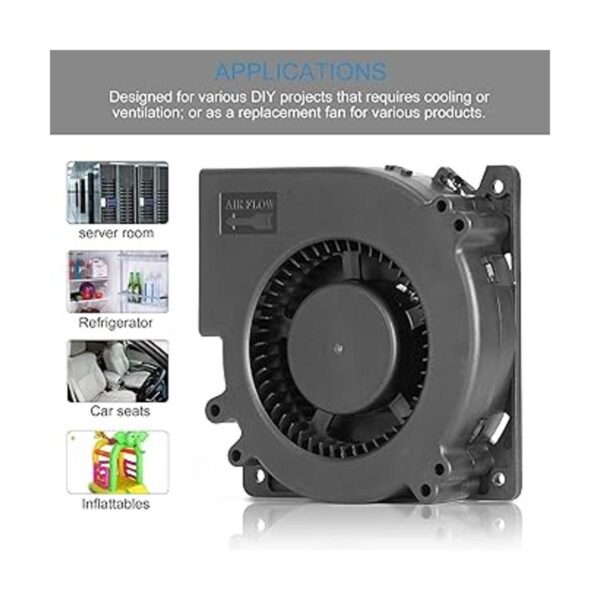 SXDOOL Ventilador de refrigeración de 4.724 in CC 12 V CA_4