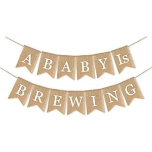 SWYOUN Guirnalda de arpillera para baby shower fiesta_1