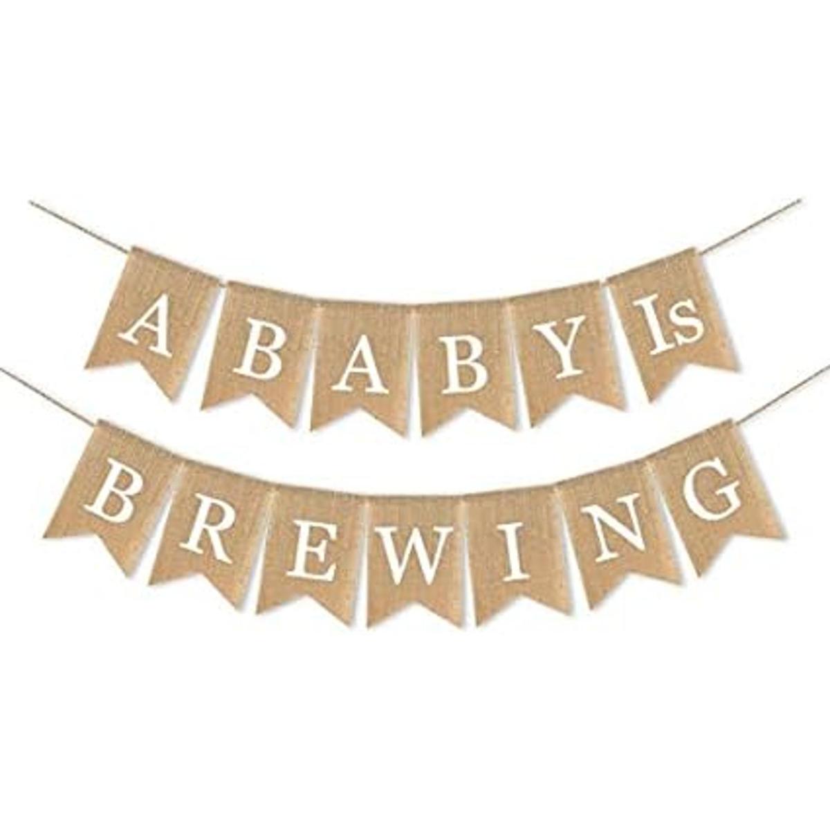 SWYOUN Guirnalda de arpillera para baby shower fiesta