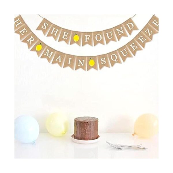 SWYOUN Burlap She Found Her Main Squeeze Banner limón_2