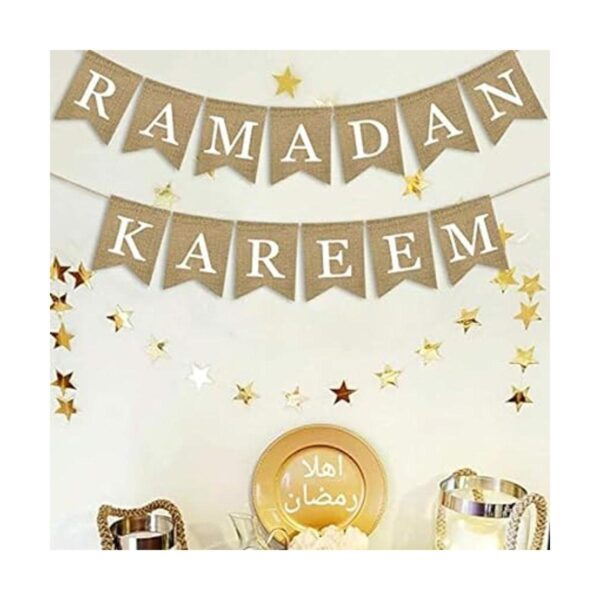 SWYOUN Arpillera Ramadan Kareem Decoración de chimenea_2