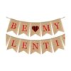 SWYOUN Burlap Be My Valentine Banner Feliz Día de San_3