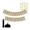 SWYOUN Arpillera Ramadan Kareem Decoración de chimenea_5