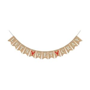 SWYOUN Arpillera Lets Get Cray Banner Verano Crawfish_1