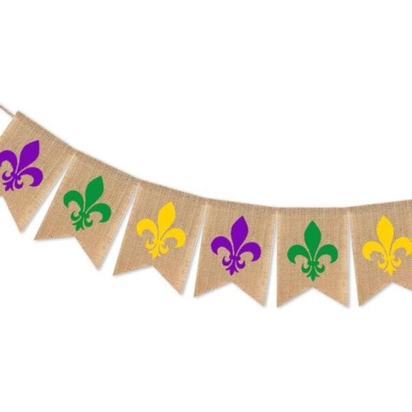 SWYOUN Arpillera Mardi Gras Banner Nueva Orleans Fiesta_3