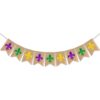 SWYOUN Arpillera Mardi Gras Banner Nueva Orleans Fiesta_1