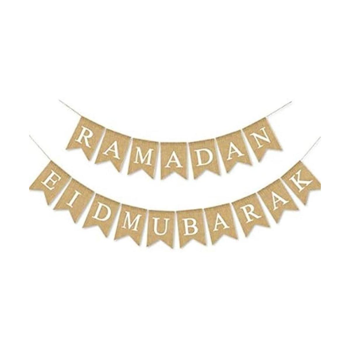 SWYOUN Arpillera Ramadan Eid Mubarak Decoración de