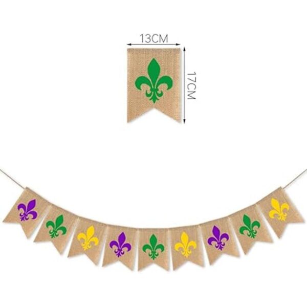 SWYOUN Arpillera Mardi Gras Banner Nueva Orleans Fiesta_4