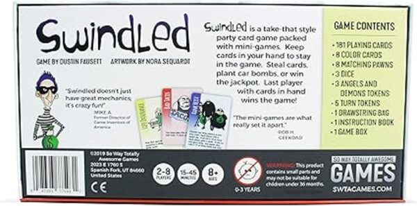 SWTA Games Swindled Juegos de cartas familiares con_2