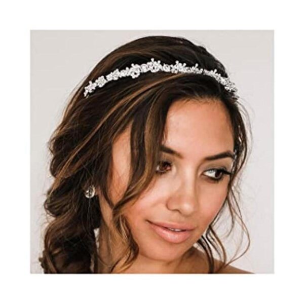 SWEETV Diadema de boda de cristal diadema de plata para_1
