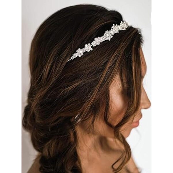 SWEETV Diadema de boda de cristal diadema de plata para_2