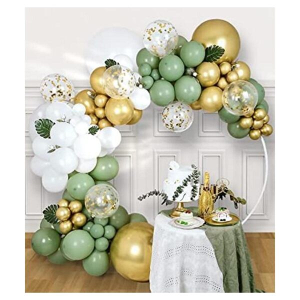 SUWEN Kit de guirnalda de arco de globos de color verde_1