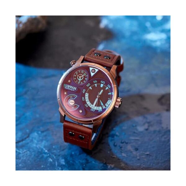 SURVAN WatchDesigner Wrist Watch for Men Genuine Leather_3