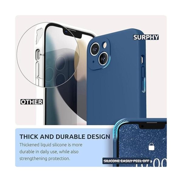 SURPHY Funda de silicona compatible con iPhone 13 6.1_3