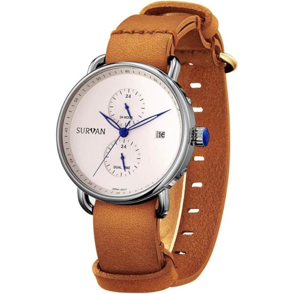 SURVAN WatchDesigner Reloj de cuarzo japonés para hombres_1