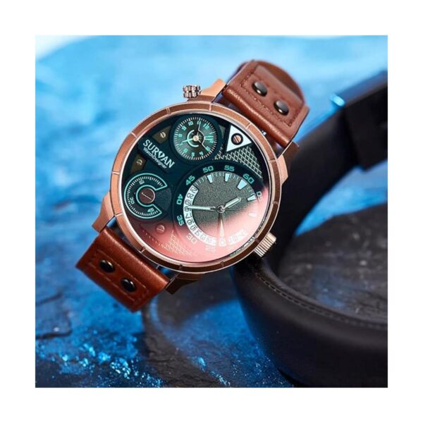 SURVAN WatchDesigner Wrist Watch for Men Genuine Leather_6