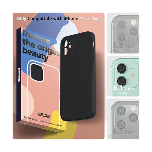 SURPHY Funda de silicona cuadrada compatible con iPhone 11_2