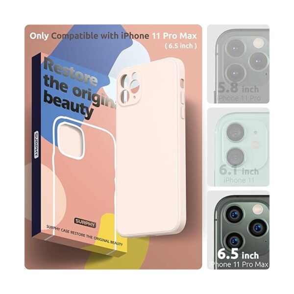 SURPHY Funda de silicona cuadrada compatible con iPhone_2