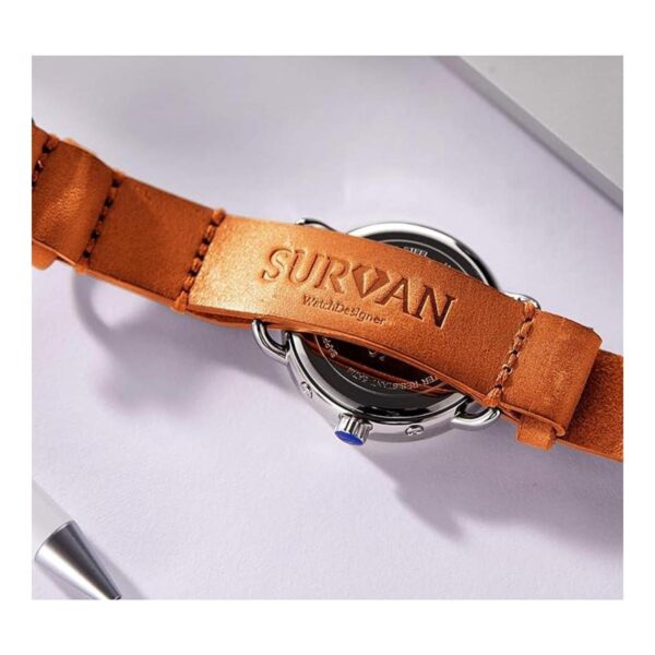 SURVAN WatchDesigner Reloj de cuarzo japonés para hombres_5