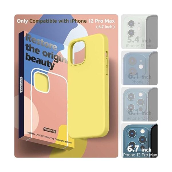 SURPHY Funda de silicona compatible con iPhone 12 Pro Max_2